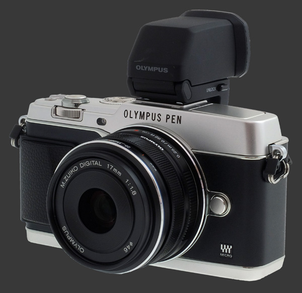 Olympus PEN E-P4 with optional VF-4 EVF