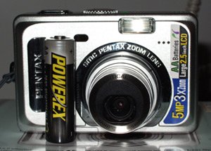 Pentax Option S55 with battery
