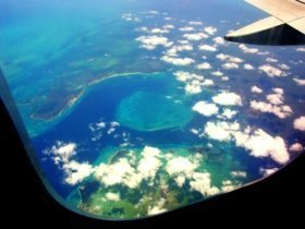 Manipulated Photo Through Plane Window